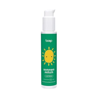 boep Crema solar mineral, fórmula ligera e hidratante, con filtro de óxido de zinc, SPF 50, para la piel sensible de bebés, niños y mujeres embarazadas, con ligero aroma de verano (100 ml)
