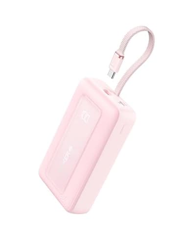 Anker Zolo Power Bank, Cargador portátil inalámbrico y Compacto de 20 000 mAh con Carga rápida máxima de 30 W, Cable USB C Integrado, batería Resistente, para iPhone 17/16/15, AirPods y más