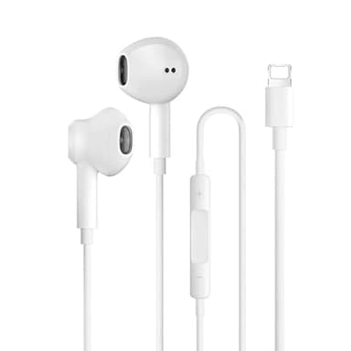 BONBELONG Auriculares para iPhone Auriculares con Cable de Ruido Soporte Control de Volumen para Phone 14 Pro/13/12/12 Pro/SE/11/X/8/7 Soporta Todo el Sistema i0S