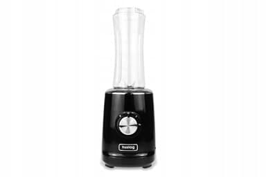 Huslog Batidora de Vaso 500W, 4 Cuchillas de Acero Inoxidable, Botella Blend & Go de 600 ml, 2 Velocidades + Función Pulso, Base Antideslizante, Protección contra Sobrecalentamiento, Negro