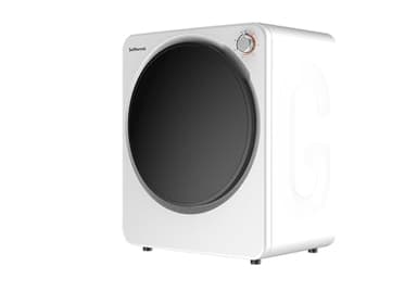 SOLTHERMIC SECADORA MINI SC2.5G – Eficiencia, compactación y comodidad para tu hogar/Capacidad 2,5 KG/Puerta negra GRANDE ojo de buey/Color blanco/Alta