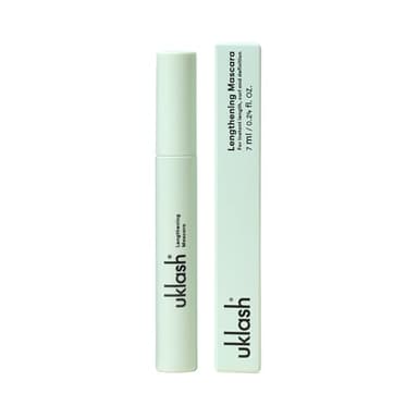 UKLASH | Máscara de pestañas alargadora (Mascara) - Negra, Pigmentada Extra-Negra, Resistente al agua, Vegana, Sin parabenos, Cruelty-Free, Fórmula alargadora con aplicador de silicona de doble cara