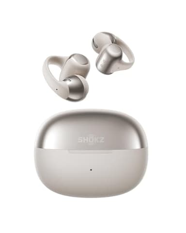 SHOKZ OpenDots ONE Auriculares Inalámbricos Bluetooth 5.4, Audifonos Deportivos Abiertos Clip, Dolby Audio Premium 6,5g, Open Ear, 40H de Batería, 4 Mics. Cancelación Ruido, con Paño de Limpieza, Gris