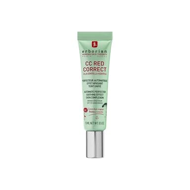 Erborian - CC Red Correct Crema Tinte Anti-Rojeces - Tratamiento Facial Perfeccionador del Tez con Corrección Colorimétrica - Tez Unificada - SPF 25 - Cuidado Cosmético Coreano - 15ml
