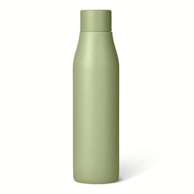 Amazon Basics Botella de Agua Aislante de Acero Inoxidable, 568ml, Libre de BPA, Oliva