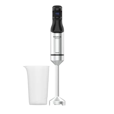 Taurus - Batidora de mano | 1500W | Picadora eléctrica INOX | 20 Velocidades + Turbo | Vaso medidor| Pica hielo, alimentos congelados, frutos secos