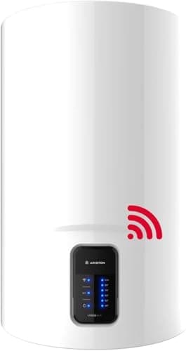 Ariston, Lydos Wifi - Termo Eléctrico 80 Litros Vertical, Calentador de Agua Eléctrico con ECO-EVO 47x45x75.8 cm, Calentadores para Instalación en España, Eficiencia B Rango(A+/F) Compatible con Alexa