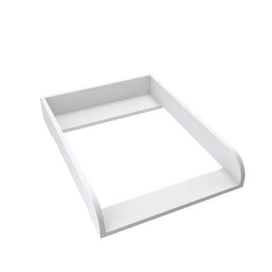 regalik Cambiador para Malm, Accesorio para Cambiador para Cómodas de 48 cm, Accesorio Desmontable para Cambiador, Paneles Frontales Redondeados, Blanco, 72 cm x 54 cm