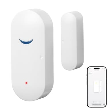 UTEBIT Sensor de puerta WiFi, sensor de contacto de ventana inteligente, sensor de ventana inalámbrico y sensor de puerta para seguridad en el hogar y automatización inteligente del hogar