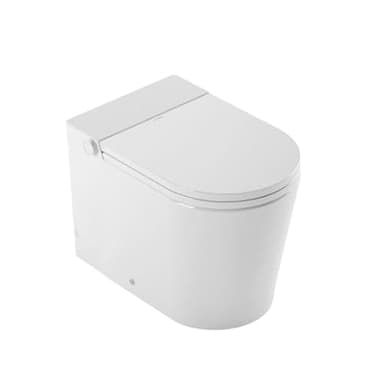 Mizubath - Inodoro Inteligente Económico con tanque incorporado | Limpieza por agua con regulación temperatura | Mando distancia | Instalacion a suelo con salida vertical |Inodoro Japones Rada BASIC
