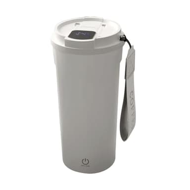 Vaso con agitación automática – Taza impermeable de 400 m | Vajilla con tapa de paja, vaso mezclador con indicador de temperatura, vaso mezclador portátil para café, leche, polvo de roína, avena