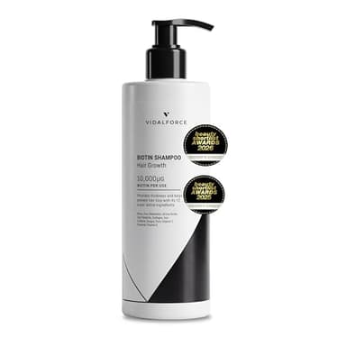 Champú Anticaída Hombre y Mujer con Biotina 10000 mcg I Premio Mejor Anti Caída 2026* I Champú para la Caída del Cabello I Saw Palmetto, Cafeína o Zinc, Crecimiento Capilar, pH 5.5 Sin Sulfatos 400 ml