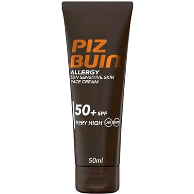 PIZ BUIN Crema Facial SPF 50 de Protección Alta (50 ml), protector solar facial hidratante con filtros UVA/UVB, crema solar con triple resistencia, para todo tipo de piel