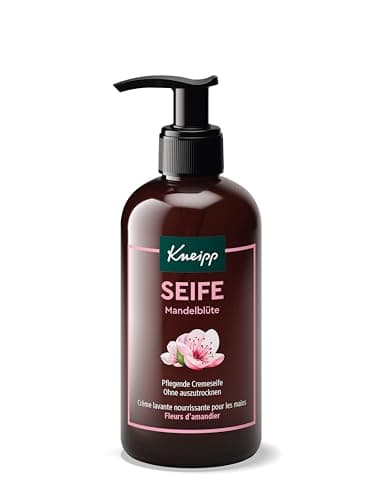 Kneipp Jabón crema nutritivo en flor de almendro, jabón cremoso para la limpieza de manos antibacteriana, aceites esenciales naturales para una experiencia aromática especial, 250 ml
