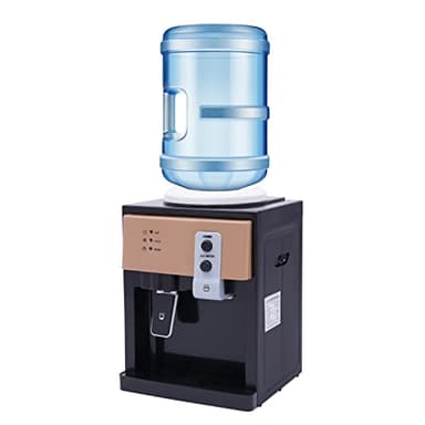 Dispensador eléctrico de agua caliente y fría | 95 °C agua caliente y agua helada de 8 °C | dispositivo de mesa para oficina/cocina 220 V 550 W con recipiente interior de acero inoxidable – 8 min de