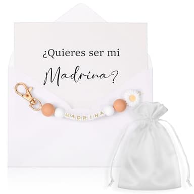 Hestya Quieres Ser Mi Madrina Quieres Ser Mi Padrino Regalo Llavero Madrina Padrino con Sobre Regalo Sorpresa para Anuncio Bautizo Confirmación Navidad Cumpleaños