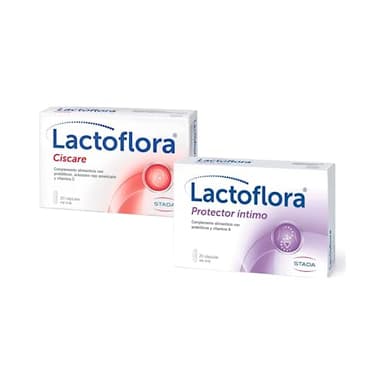 Lactoflora Probiótico Ciscare para molestias Urinarias con Arándano Rojo Americano, 30 Cápsulas + Probiótico Protector Íntimo para desequilibrios flora vaginal, 20 Cápsulas
