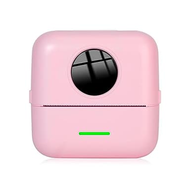 NK Impresora Fotográfica Portátil - Mini Impresora Térmica Inalámbrica para Móvil, Incluye Rollo de Papel y Cable USB, Compatible con iOS y Android, Color Rosa