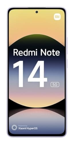 Xiaomi Redmi Note 14 5G - Smartphone de 8+256GB, Pantalla de 6.67" AMOLED FHD+ 120Hz, MediaTek Dimensity 7025-Ultra, cámara de 108MP, 5110 mAh, Cargador no Incluido, Morado (Versión ES)