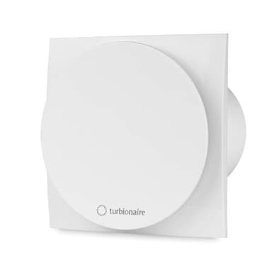 Turbionaire MIO 100 LL-SW Extractor de Baño 100 mm, motor con rodamiento de bolas, blanco, extracción, ventilación estándar, para baño, cocina, válvula de no retorno protección IPX4