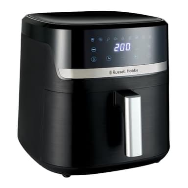 Russell Hobbs Freidora de Aire, Air Fryer, Freidora sin Aceite 8,3 L, XXL [tamaño compacto, bajo nivel ruido, pizzas de 26 cm] Satisfry (piezas aptas lavavajillas, pantalla táctil, grill) 27632-56