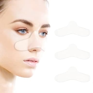 JEYORZY 3 pcs Almohadillas Nasales CPAP, Protector de Nariz para Máscara CPAP, Almohadillas de Gel Nasal, Sellador de Fugas de Máscara de Gel CPAP, Protectores de Nariz de Reutilizables Transparentes