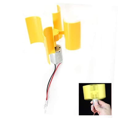 Jadeshay Generador de Electricidad Eólico,0.55W 5.5m/s Mini Generador de Aerogeneradores Kit Generador de Viento Vertical Modelo de Enseñanza de Bricolaje