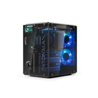 Pironman 5-MAX NVMe M.2 SSD PCIe Raspberry Pi 5 NAS RAID 0/1 AI acelerador Hailo-8L PWM ventiladores RGB 0,96" OLED Apagado seguro HDMI (RPI5 no incluido)