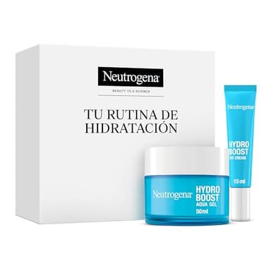 Neutrogena Rutina Hydro Boost, Gel de Agua Hidratante Facial (50 ml) y Contorno de Ojos (15 ml), set de regalo para 24 h de hidratación intensa, con Ácido Hialurónico