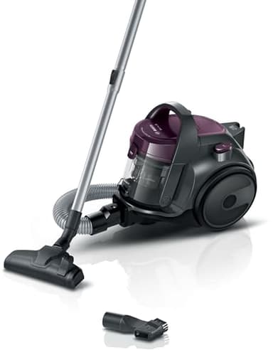 Bosch, aspirador sin bolsa, BGC05AAA1, filtro higiénico PureAir, fácil almacenamiento de la manguera, potente, morado