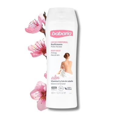 Babaria - Crema reafirmante corporal | Hidratación y Firmeza | Pieles Sensibles | Aloe Vera y Vitamina E | Rápida absorción - 400 ml
