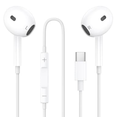 Auriculares con Cable USB C para Samsung Galaxy S25 Ultra S24 FE S23 S22 S21 A17 5G A16 A15 A56 A55 A36 Auriculares in-ear tipo C con micrófono para iPhone 17 Air 16 15 Pro, Google Pixel 8 7 6A 5 4.