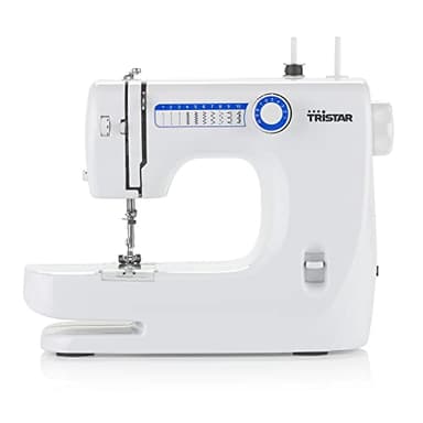 Tristar Máquina de Coser, Modelo para Principiantes, 10 Puntadas, Brazo Libre, Aguja Doble, Enhebrado Fácil, Diseño Ligero, No apta para telas gruesas, Ideal desde 12 años, SM-6000