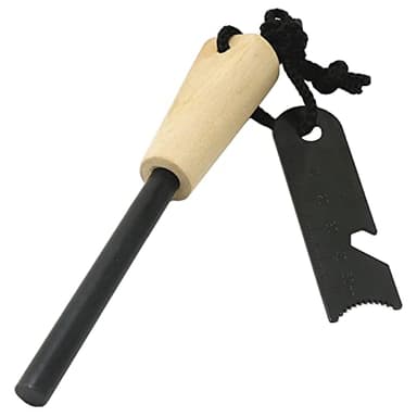 Newaner Arrancador de Fuego, iniciador de Fuego de Acero de pedernal, Encendedor de Barra de Hierro y magnesio, Encendedores para Camping, Aire Libre y Supervivencia