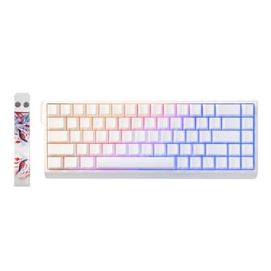 YUNZII x MADLIONS MAD68 HE 60% Teclado Gaming Magnético Cable 8KHz (Blanco)