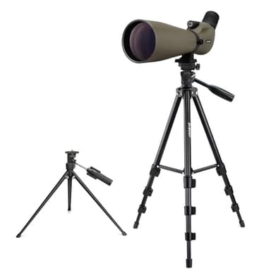 Svbony SV401 Telescopio Terrestre con Trípode Doble, HD 20-60x80 Impermeable Prisma de Porro Ocular en Ángulo Monocular Telescopio Terrestre para Tiro al Blanco, Observación de Aves