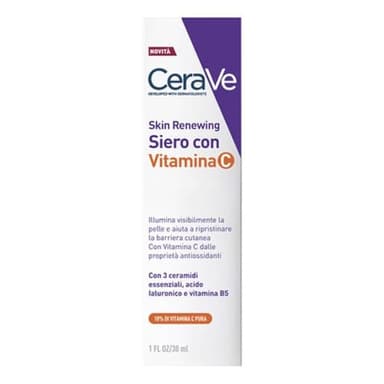 CeraVe Skin Renewing Sérum con Vitamina C, iluminador, 30ml
