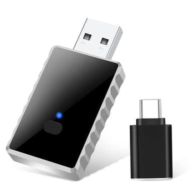 Adaptador Inalámbrico para CarPlay, Adaptador Inalámbrico para Android Auto y Carplay 2 en 1, Plug and Play, Cable USB C/A, Carplay Inalámbrico sin Latencia, Compatible con Cualquier Coche Rápido