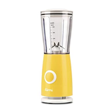 Girmi FR03 Batidora de vaso, 170W, 4 cuchillas inox, Capacidad 400 ml, Vaso graduado, Funcionamiento Pulse, Amarillo
