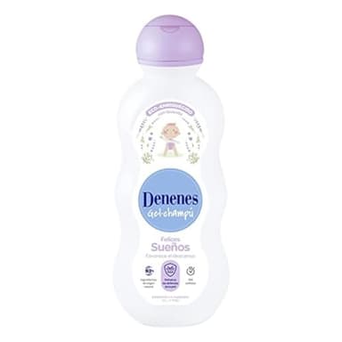 Denenes Felices Sueños - Gel Champú Eco-Enriquecida con Lavanda y 93% de Ingredientes de Origen Natural, Relajación y Cuidado Durante el Baño - 600 ml