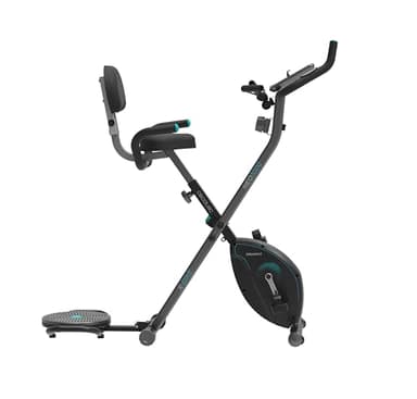 Cecotec Bicicleta Estática Plegable con Respaldo con Volante de Inercia 3 Kg X-Bike 3000 Neo Pro, Pantalla LCD, Resistencia Magnética Variable, Sillín Confort y Agarres, Soporte para Tablet y Ruedas