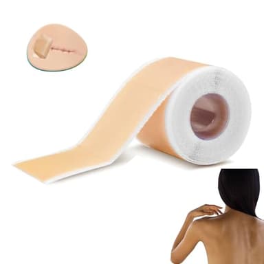Silicona parches cicatrizantes (4 cm x 150 cm),Hojas de silicona, impermeable, para causadas por cesárea, cirugía, quemaduras, acné y más