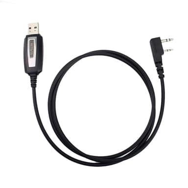 Retevis Estándar K 2 Pin Cable de Programación, Cable USB con Chip 2303GS Mejorado Integrado para Walkie-talkie RT24 RT622 RT5R Compatible con Baofeng UV-5R Quansheng/JUCJET/Maylawn BF-88E (1 Pcs)