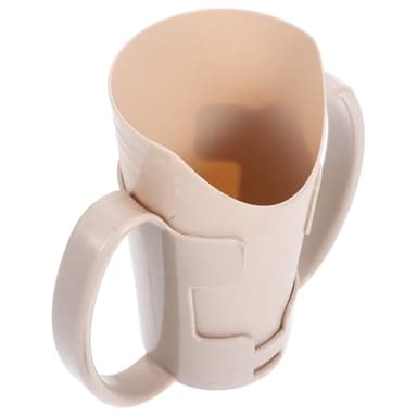 Ipetboom Vaso Adaptativo para Personas Mayores con Doble Asa y Boquilla Inclinada Antiahogos Taza para Disfagia y Pacientes Encamados Ayuda la Hidratación Segura