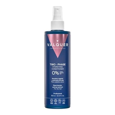 Valquer Acondicionador Bifásico Ultrahidratante Sin Aclarado para Cabello Seco y Dañado. Hidratante y Revitalizante Proporciona un Pelo Suave y Manejable con Extracto de Soja y Phytokeratine. 300 ml