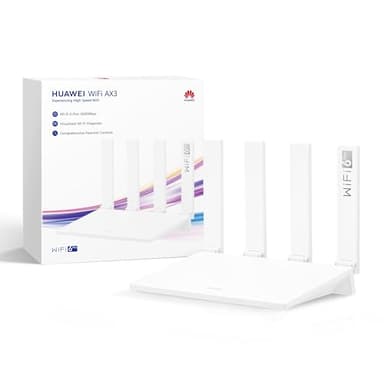 HUAWEI AX3 New Enrutador, Wi-Fi 6 Plus de Banda Dual de 3000 Mbps, 4 Puertos GE WAN/LAN Adaptables Automáticamente, Amplia Cobertura, Diagnóstico Visualizado, Idóneo para Juegos Xbox/PS5/Steam y 8K