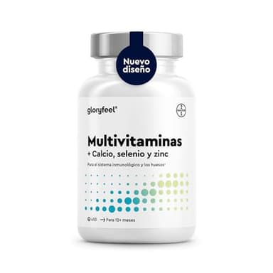 Multivitaminas y Minerales - 450 Comprimidos (Suministro para +1 año) - Todas las Vitaminas A,B,C,D3,E, Calcio, Zinc, Selenio – Multivitaminico Activo Completo para Hombre y Mujer