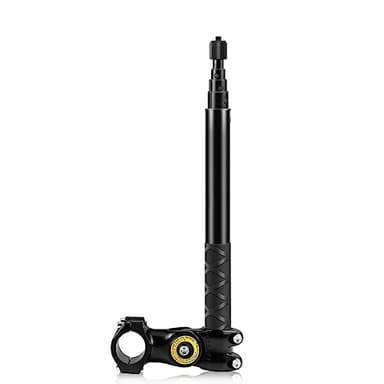 Andoer Palo selfie invisible, soporte para cámara de bicicleta, ajustable para motocicleta Selfie Stick Soporte para manillar de cámara 28 cm-113,5 cm con tornillo de 1/4 pulgadas para INSTA360 X2/X3