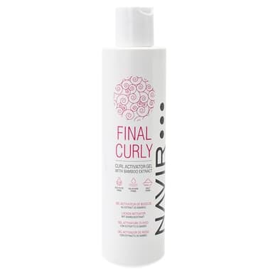 NAVIR Profesional | Gel Activador de Rizos Método Curly FINAL CURLY | Sin Sulfatos, Sin Siliconas | Define y Fija Rizos Sin Frizz | Extracto de Bambú - 200ml