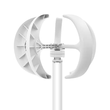Kit de generador de turbina eólica vertical de 600 W y 24 V, diseño de farolillo de 5 hojas con controlador, viento de arranque de 6,56 ft/s, resistente a tormentas y resistente al agua para casa